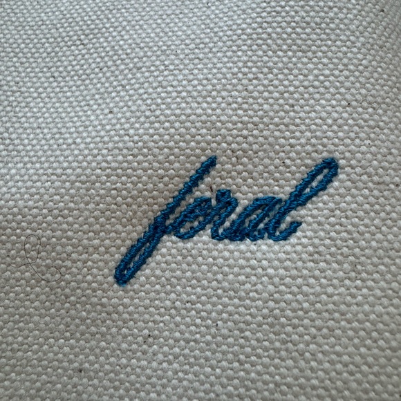 L.L. Bean Boat and Tote Bag Beige Canvas Small Zip Top with Long Handles - Picture 3 of 6